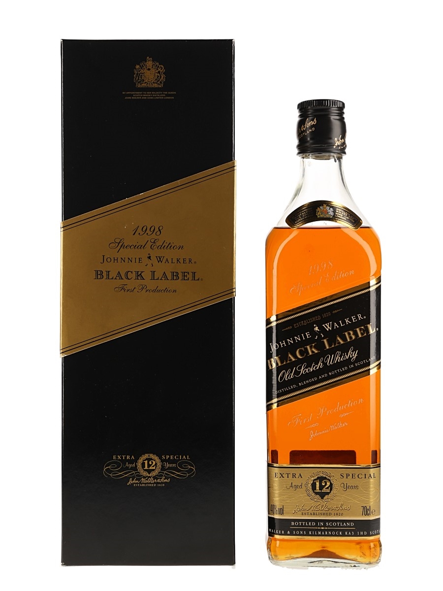 Johnnie Walker Black Label 12 Year Old First Production 1998 Special Edition 70cl / 40%
