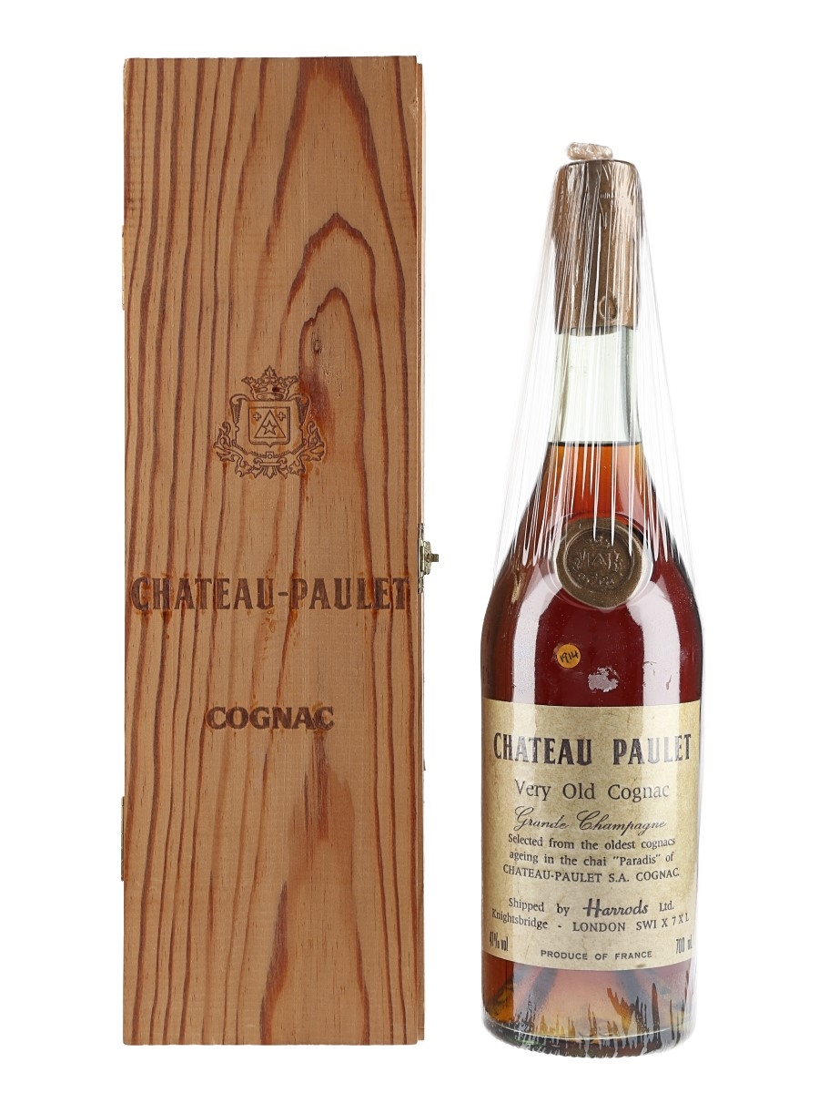 Chateau Paulet Very Old Cognac Bottled 1980s - Shipped by Harrods, London 70cl / 41%