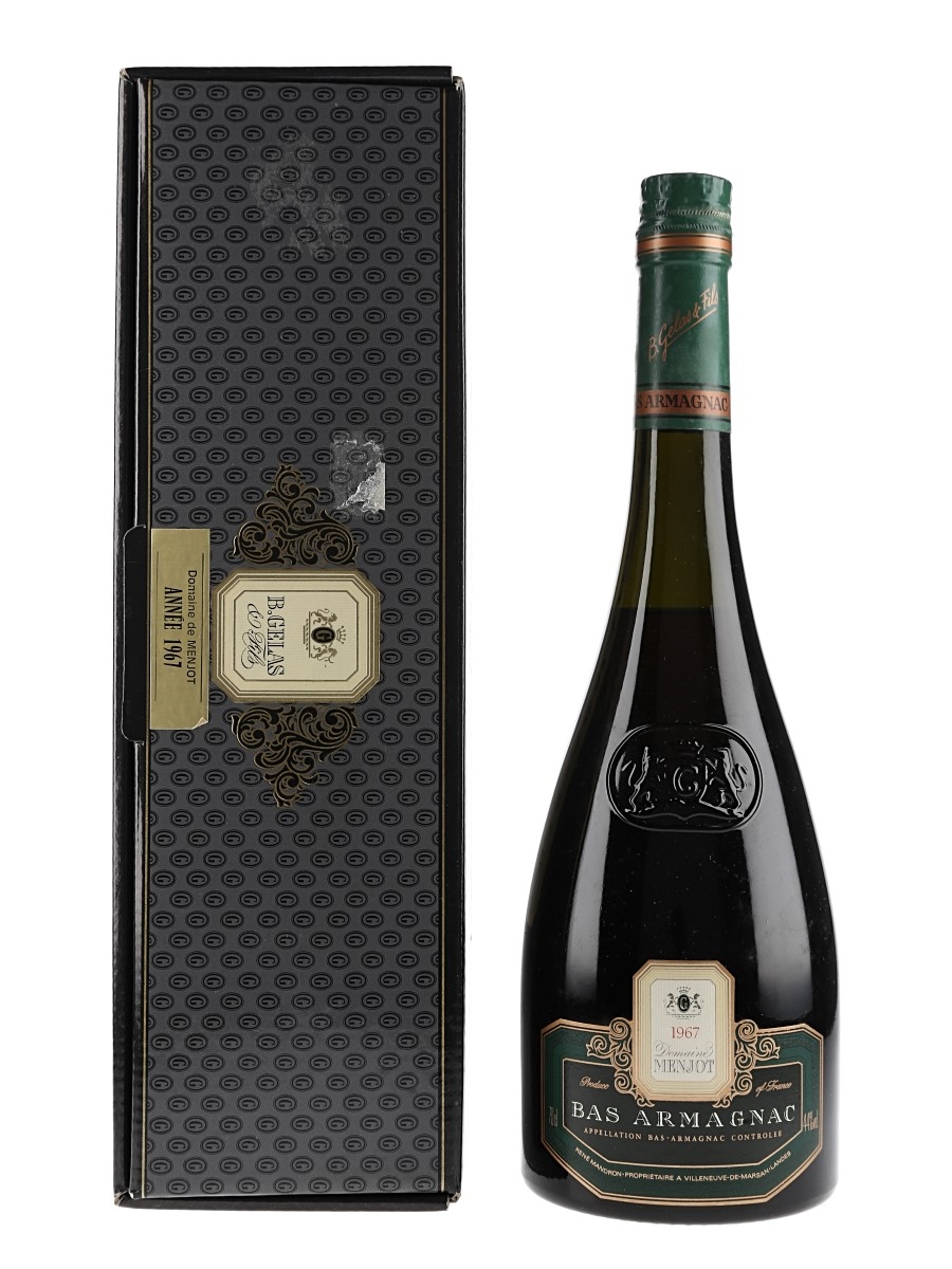 Domaine Menjot 1967 Bas Armagnac Bottled 1987 - Gelas & Fils 70cl / 44%