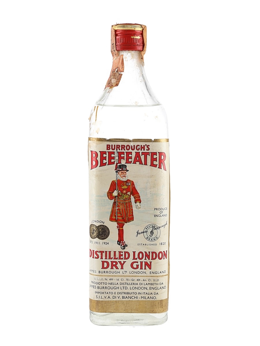 Burrough's Beefeater London Dry Gin Bottled 1970s - Silva 75cl / 43%