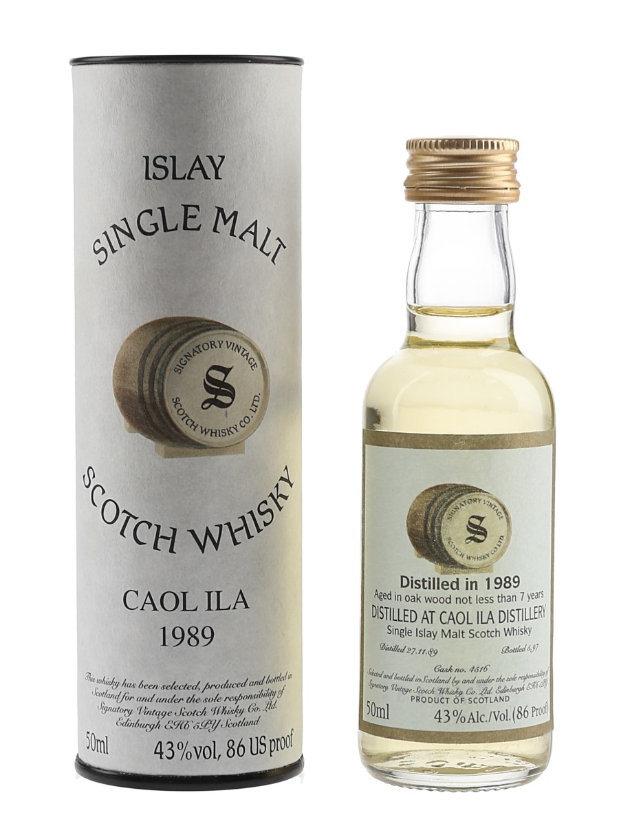 Caol Ila 1989 7 Year Old Cask 4516 Bottled 1997 - Signatory Vintage 5cl / 43%