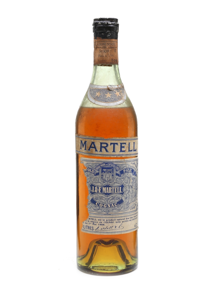 Martell VOP 3 Star Cognac Bottled 1930s - Spring Cap 42%