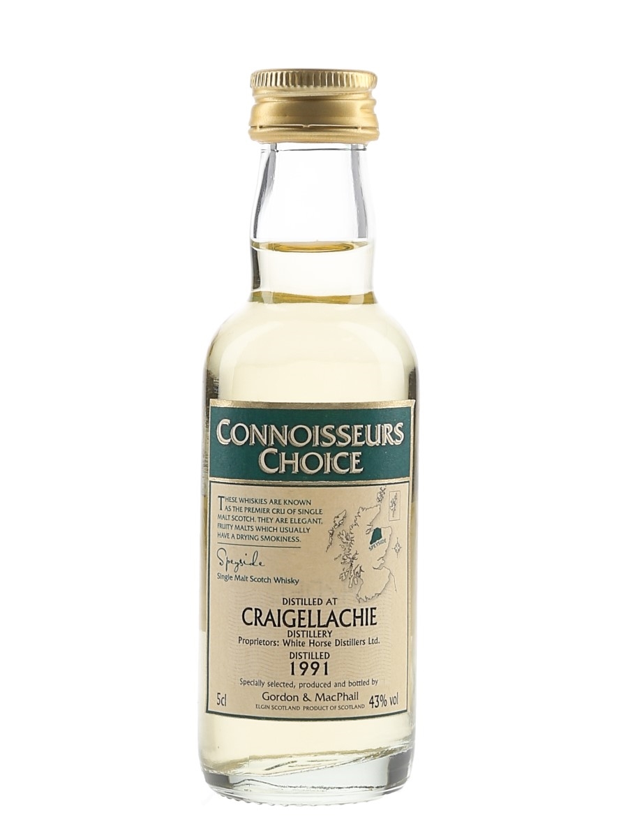 Craigellachie 1991 Connoisseurs Choice Bottled 1990s - Gordon & MacPhail 5cl / 43%