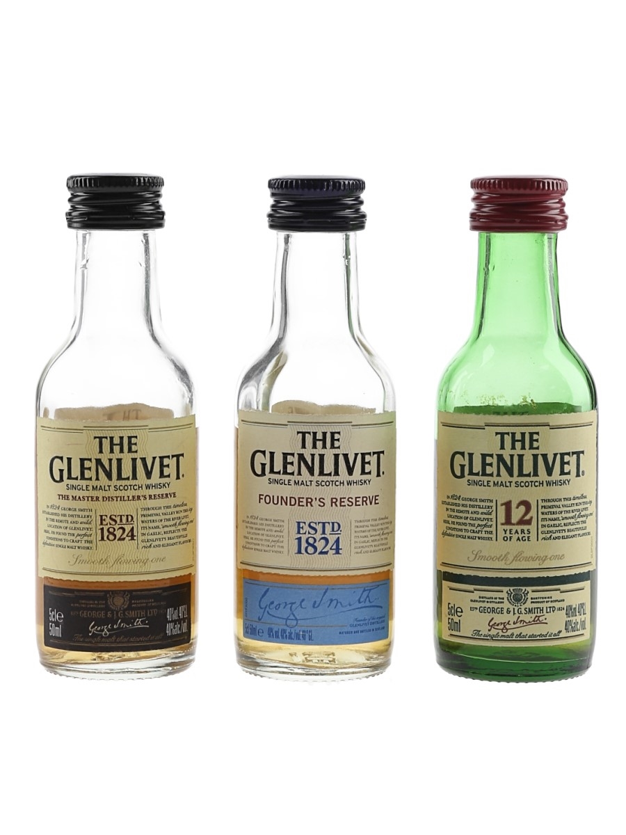 Glenlivet 12 Year Old 7 Glenlivet Founder's Reserve Bottled 2000s 3 x 5cl / 40%