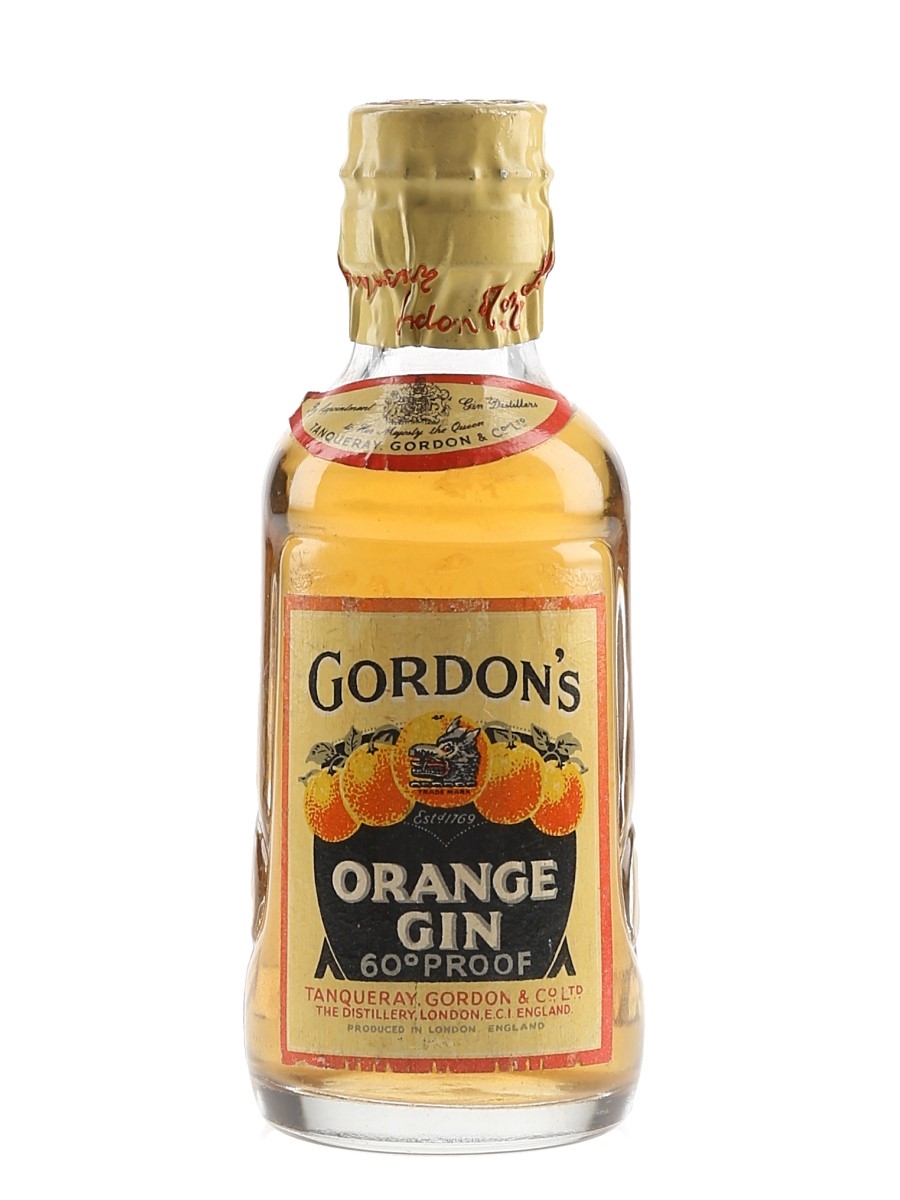Gordon's Orange Gin Spring Cap Bottled 1950s 5cl / 34%