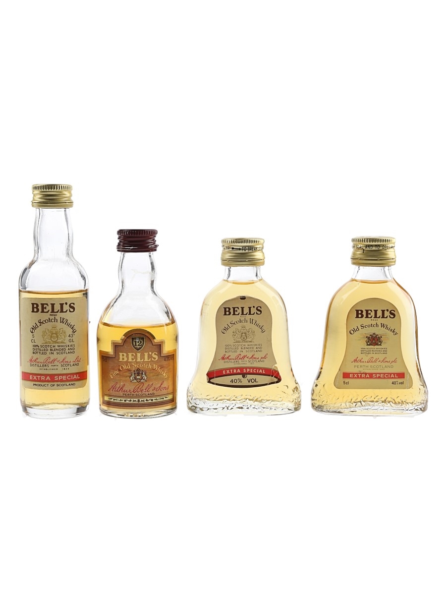 Bell's Extra Special & 12 Year Old Bottled 1980s 4 x 5cl / 41.5%