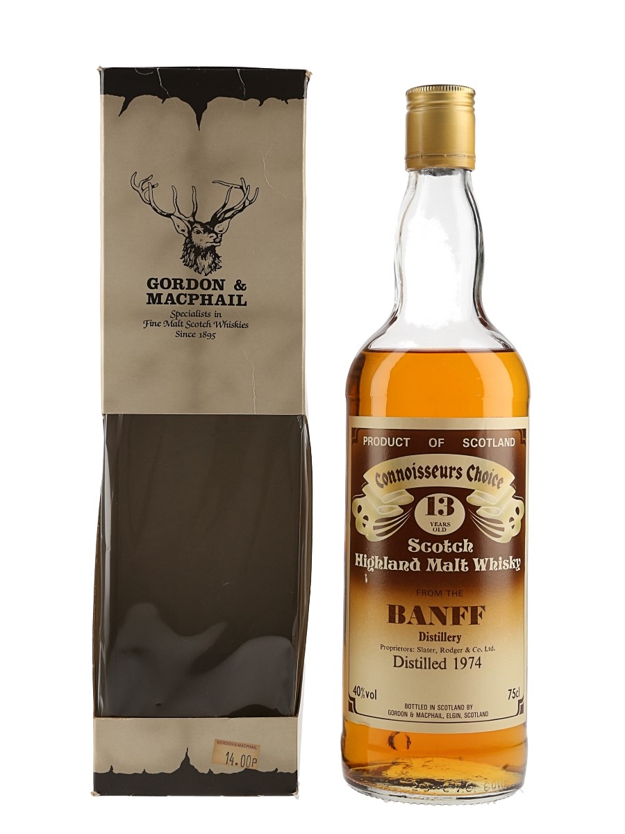 Banff 1974  13 Year Old Connoisseurs Choice Bottled 1980s - Gordon & MacPhail 75cl / 40%