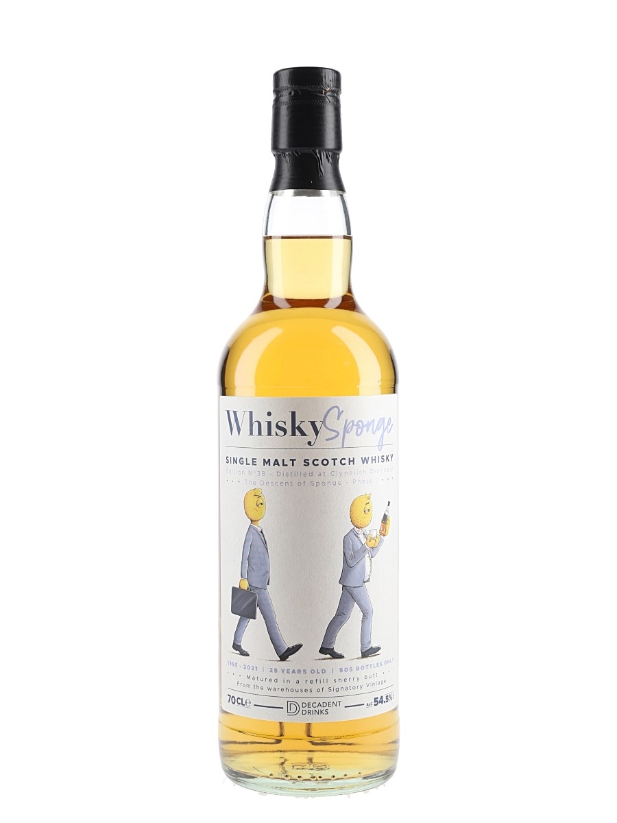 Clynelish 1995 25 Year Old Whisky Sponge Edition No.38 Bottled 2021 - Decadent Drinks 70cl / 54.5%