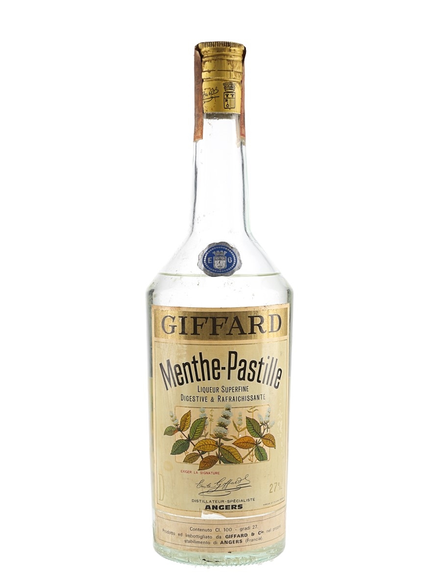 Giffard Menthe-Pastille Liqueur Bottled 1960s-1970s 100cl / 27%