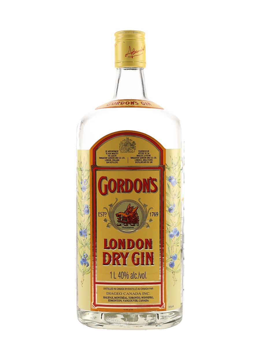 Gordon's London Dry Gin Bottled 1990s - Canada 100cl / 40%