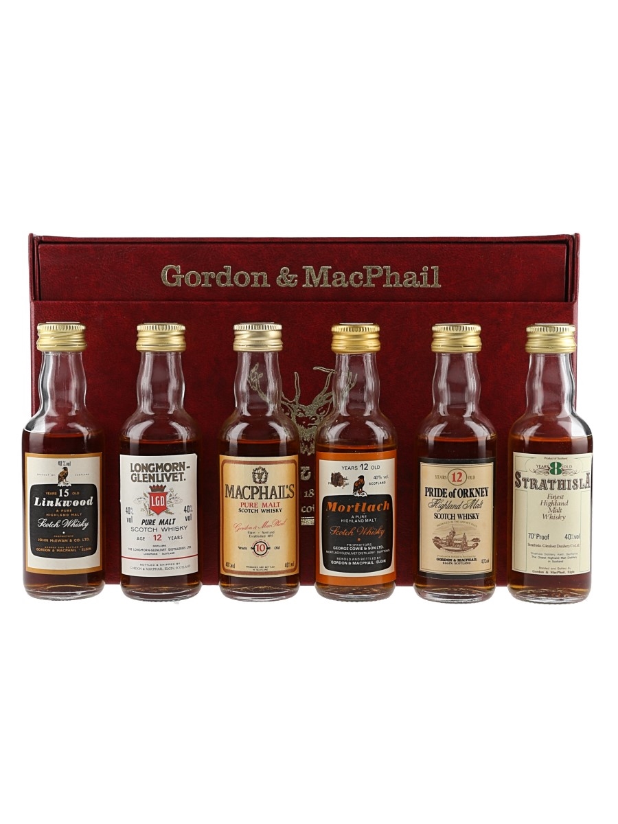 Gordon and MacPhail Miniature Gift Set Bottled 1970s-1980s 6 x 5cl / 40%