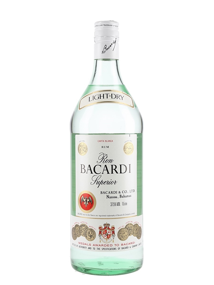 Bacardi Carta Blanca Superior Bottled 1990s - Bahamas 100cl / 37.5%