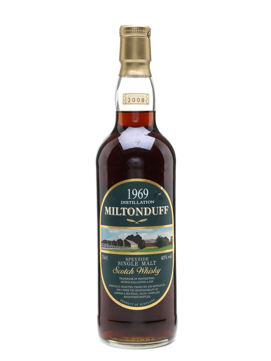 Miltonduff 1969 Gordon & MacPhail Bottled 2008 70cl / 43%
