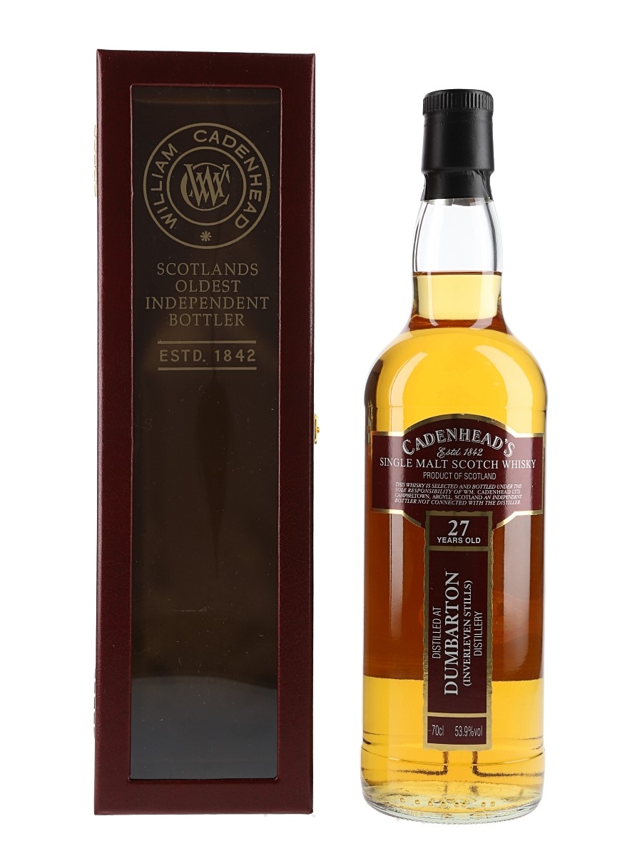 Dumbarton 1987 27 Year Old (Inverleven Stills) Bottled 2015 - Cadenhead's 70cl / 53.9%