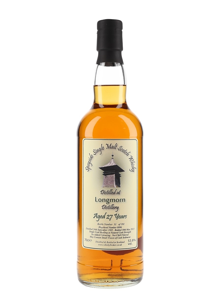 Longmorn 1985 27 Year Old Speyside Bottled 2013 - Whiskybroker 70cl / 53.8%