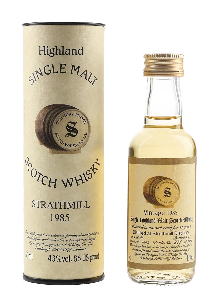 Strathmill 1985 11 Year Old Bottled 1997 - Signatory Vintage 5cl / 43%