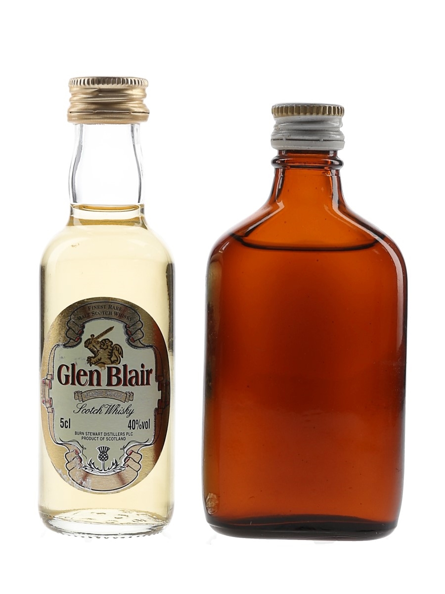 Glen Blair & Haig Gold Label Bottled 1960s-1990s 2 x 5cl