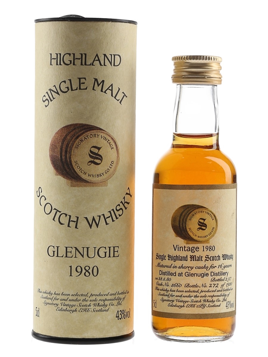 Glenugie 1980 16 Year Old Bottled 1997 - Signatory Vintage 5cl / 43%