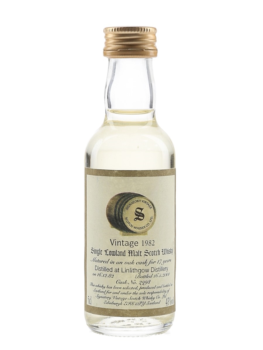 Linlithgow 1982 17 Year Old Bottled 2000 - Signatory Vintage 5cl / 43%