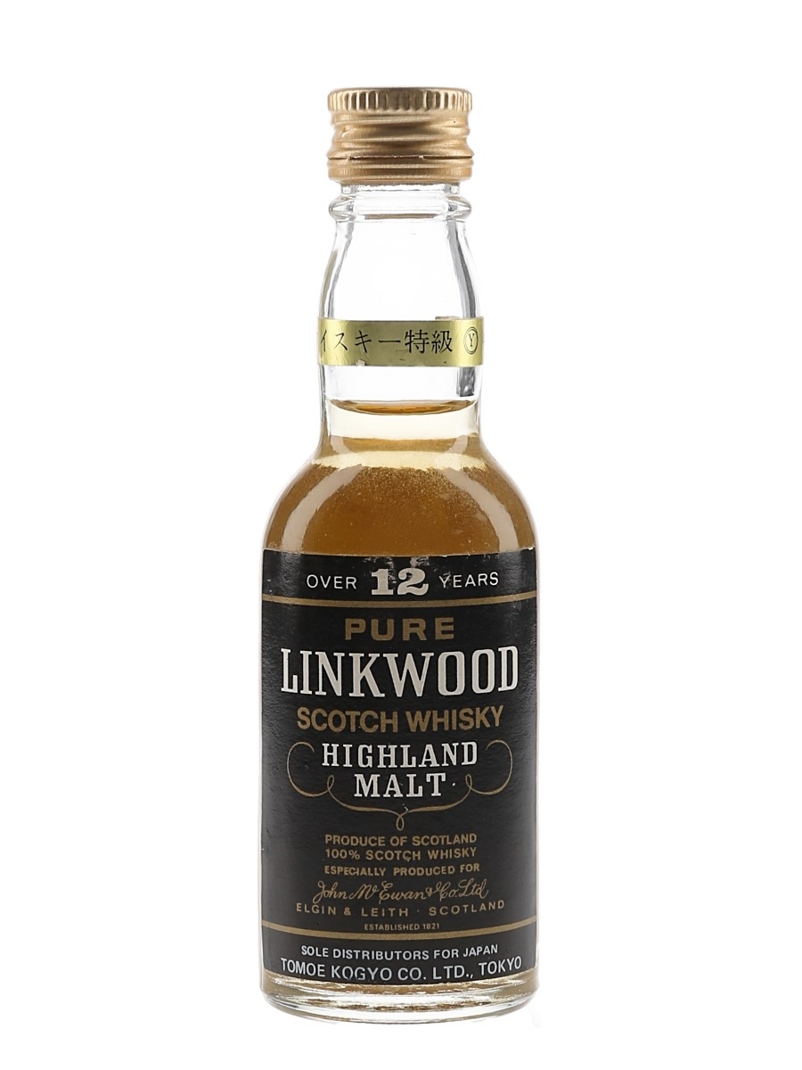 Linkwood 12 Year Old Bottled 1970s-1980s  - Tomoe Kogyo Co. LTD., Tokyo 4.8cl / 43%