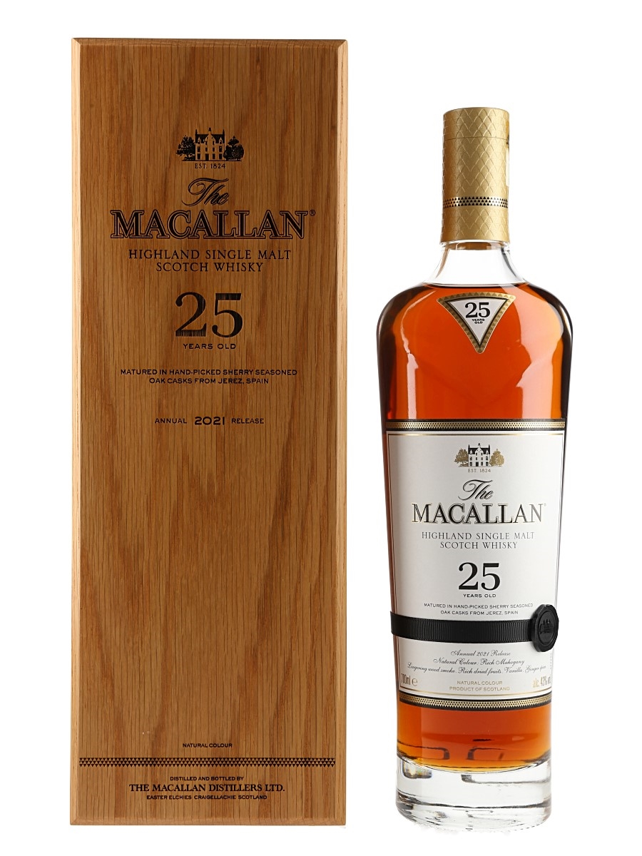 Macallan 25 Year Old Sherry Oak Annual 2021 Release 70cl / 43%