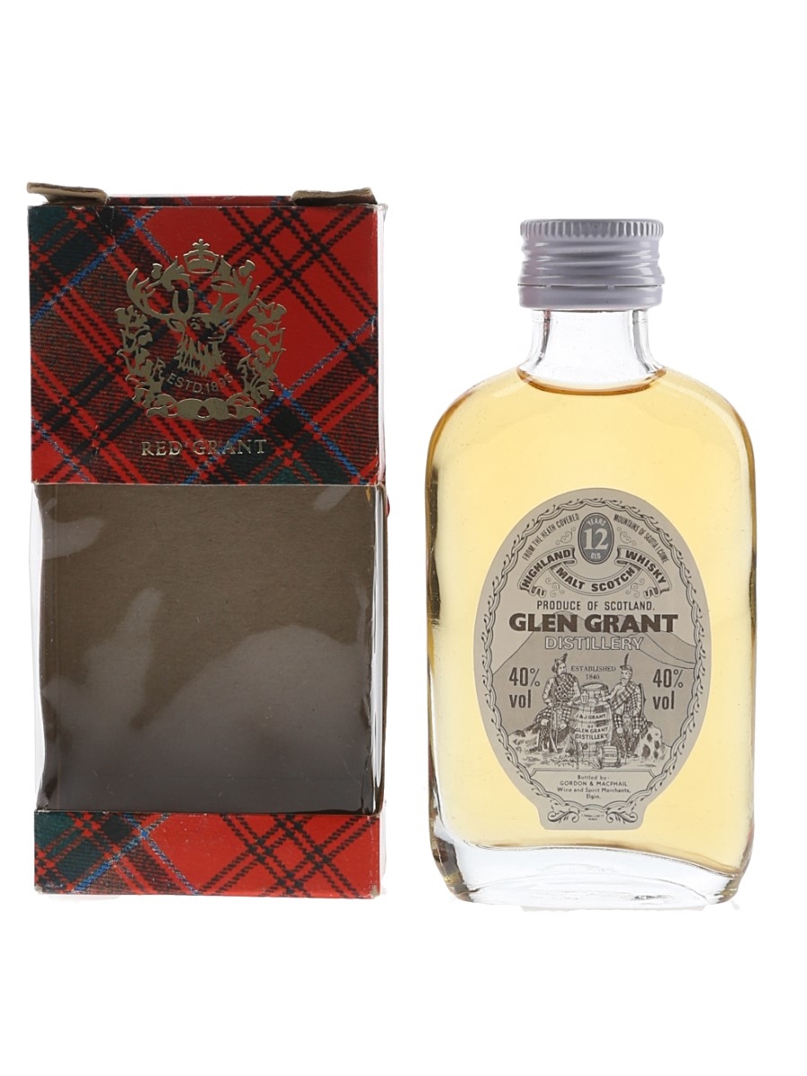 Glen Grant 12 Year Old Bottled 1980s - Gordon & MacPhail 5cl / 40%