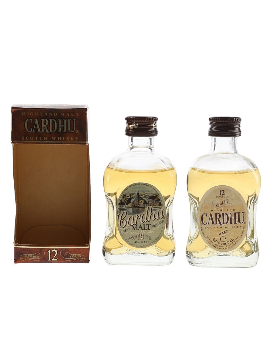 Cardhu 12 Year Old Bottled 1990s 2 x 5cl / 40%