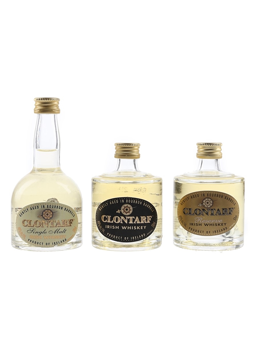 Clontarf Irish Whiskey Bottled 1980s 3 x 5cl / 40%