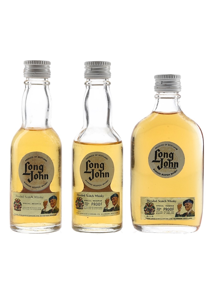 Long John Bottled 1970s 3 x 5cl / 40%