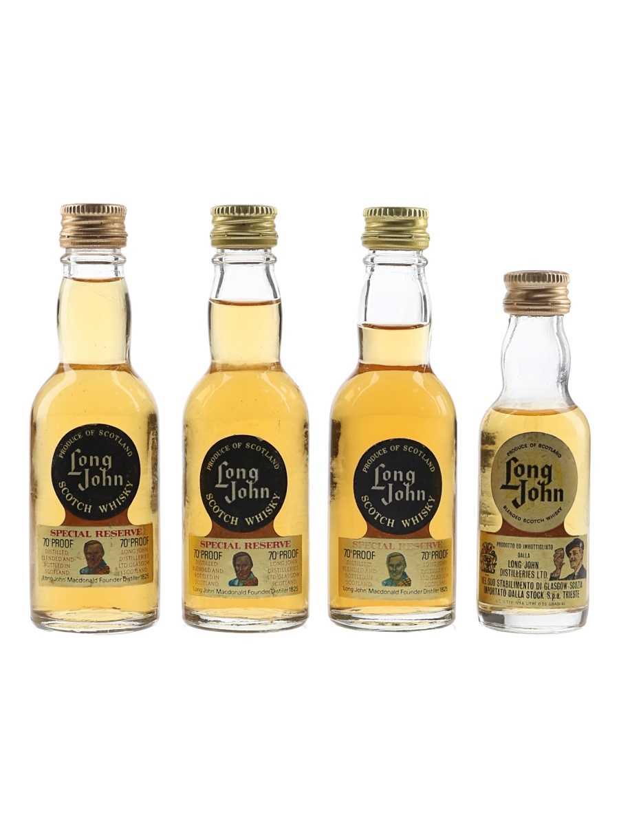 Long John Bottled 1970s-1980s 4 x 3cl-5cl / 40%