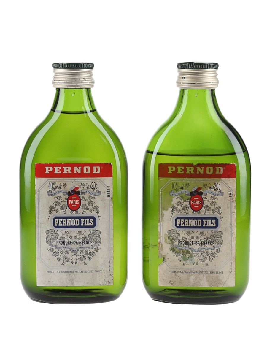 Pernod Fils Bottled 1980s 2 x 20cl / 40%