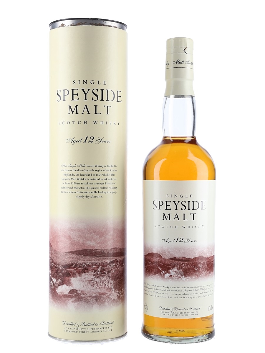 Speyside 12 Year Old Sainsbury's Supermarkets 70cl / 40%