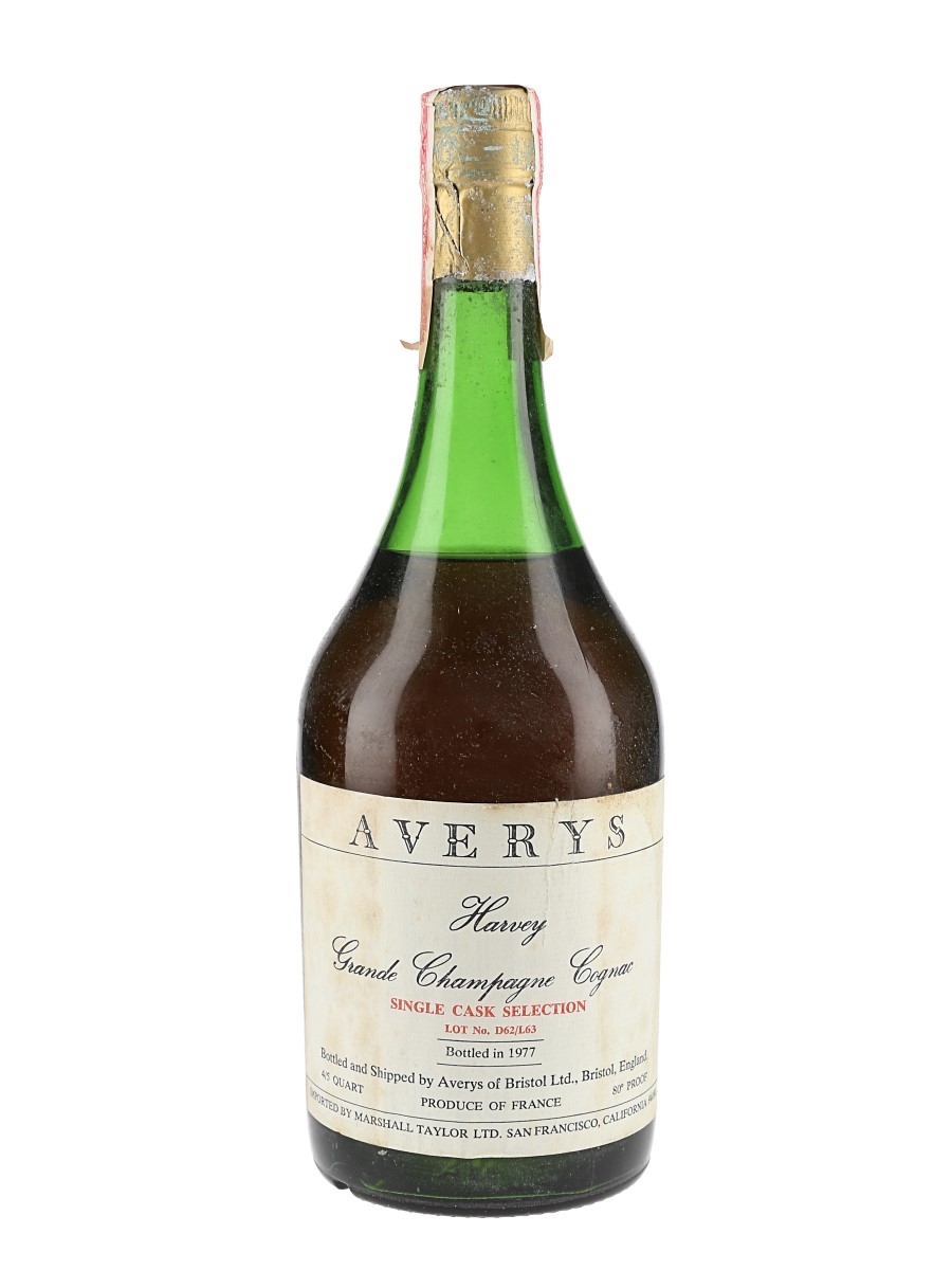 Averys Harvey Single Cask Selection Bottled 1977 - Narsai's Restaurant & Corti Brothers 75.7cl / 40%