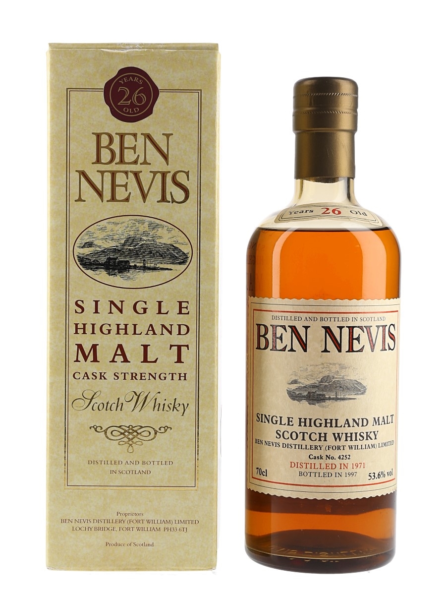 Ben Nevis 1971 26 Year Old Cask 4252 Bottled 1997 70cl / 53.6%