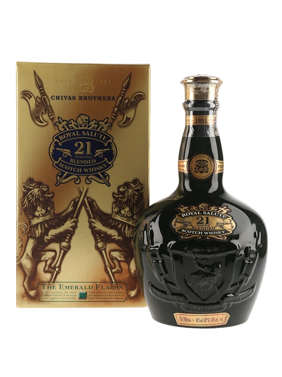 Royal Salute 21 Year Old Bottled 2013 - The Emerald Ceramic Flagon 70cl / 40%