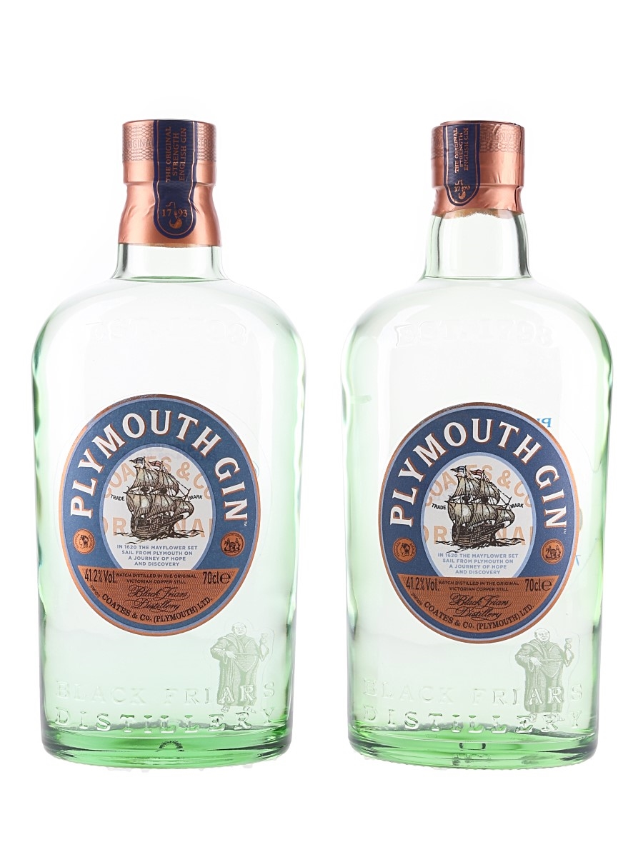 Plymouth Gin Bottled 2019 & 2021 2 X 70cl / 41.2%