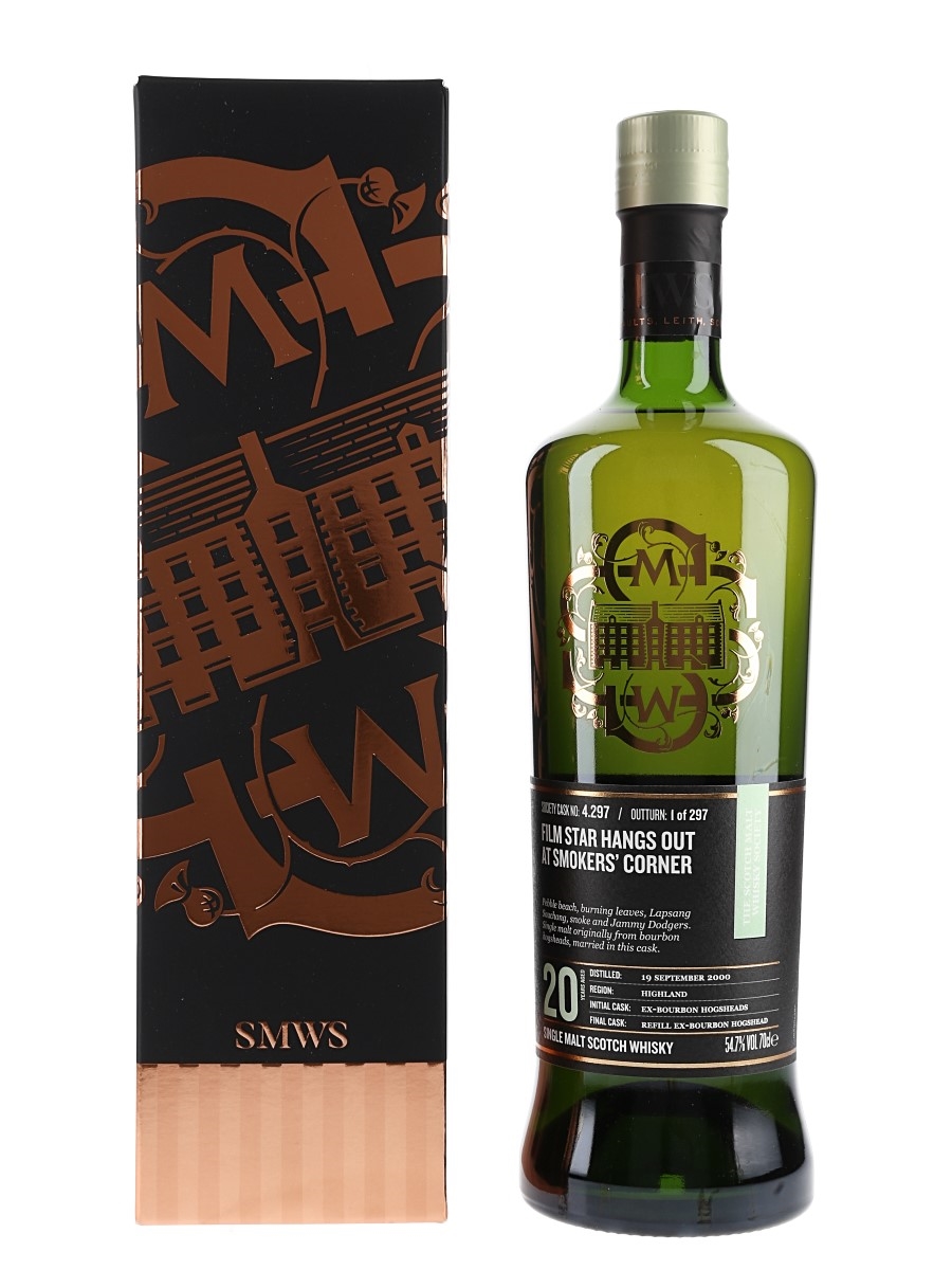 SMWS 4.297 Film Star Hangs Out At Smokers' Corner Highland Park 2000 20 Year Old 70cl / 54.7%