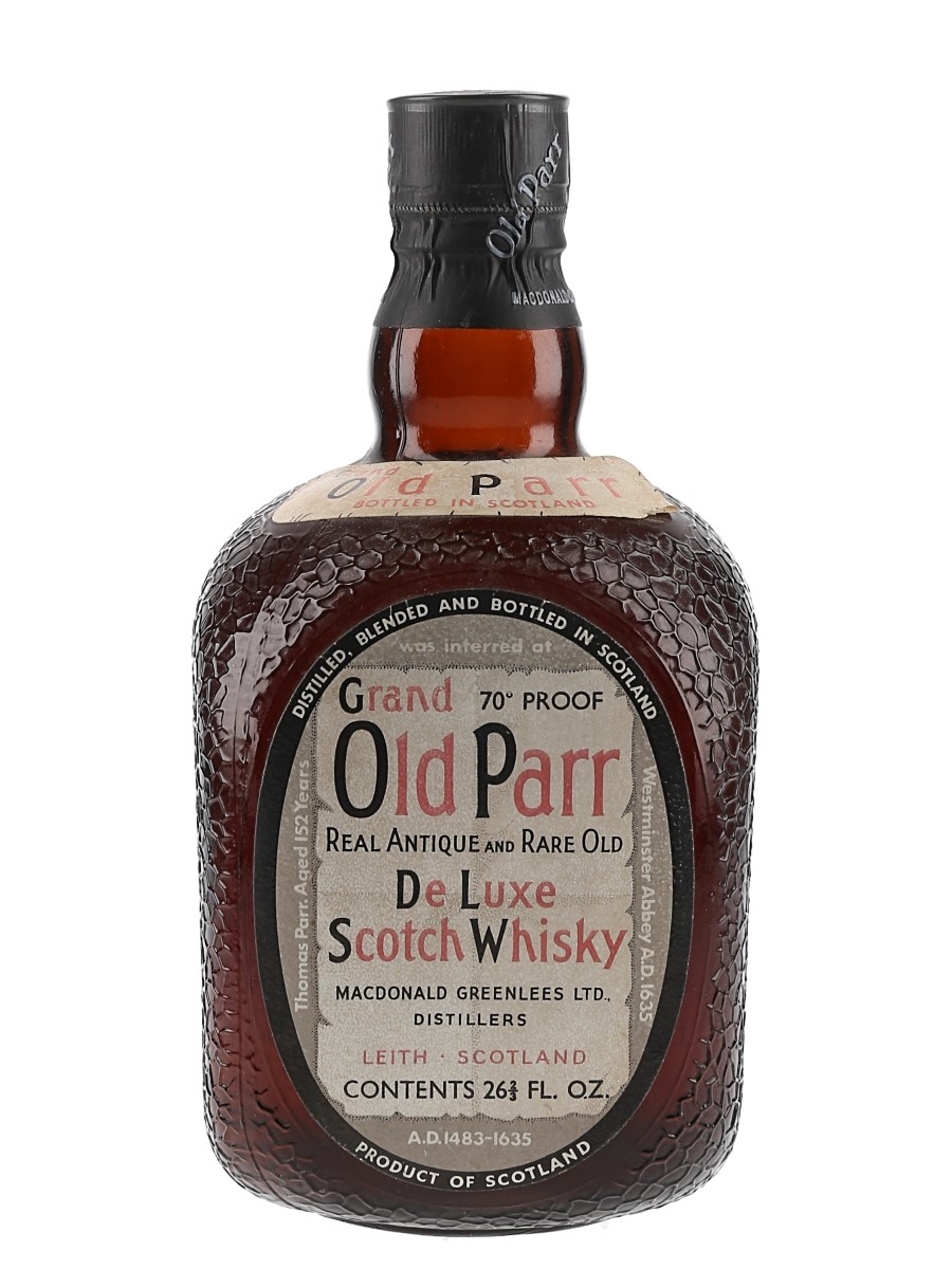 Grand Old Parr De Luxe Bottled 1960s 75.7cl / 40%