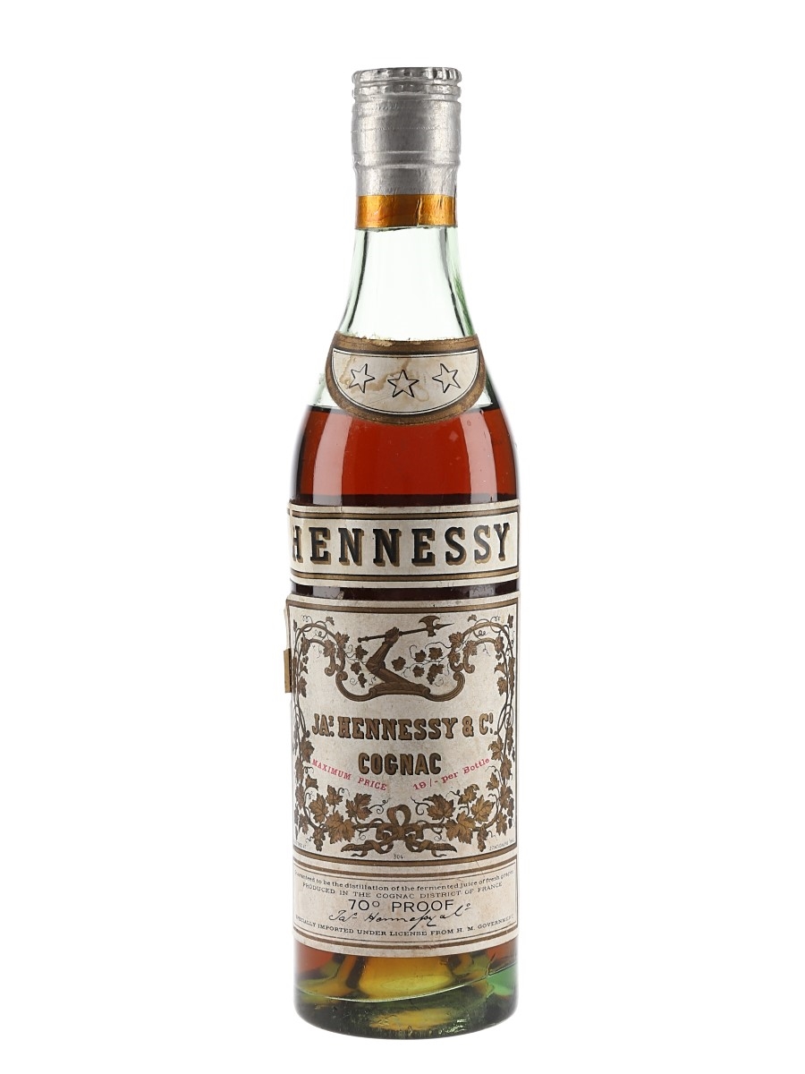 Hennessy 3 Star Bottled 1940s 35cl / 40%
