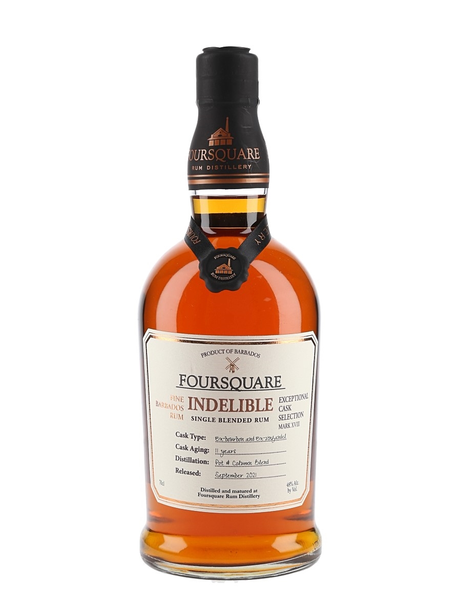 Foursquare Indelible 11 Year Old Single Blended Rum Bottled 2021 - Exceptional Cask Selection Mark XVIII 70cl / 48%