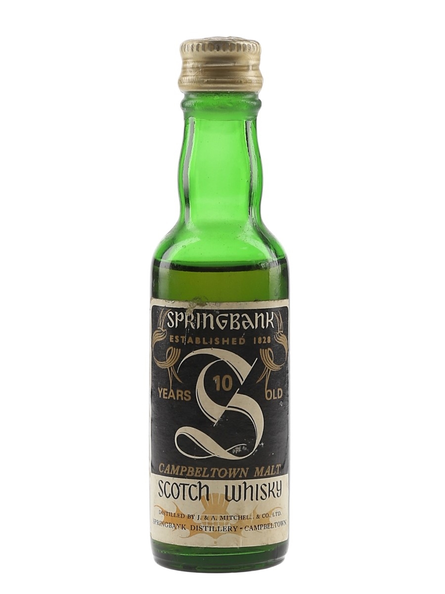 Springbank 10 Year Old Bottled 1970s - Sutti Import 3.7cl / 43%