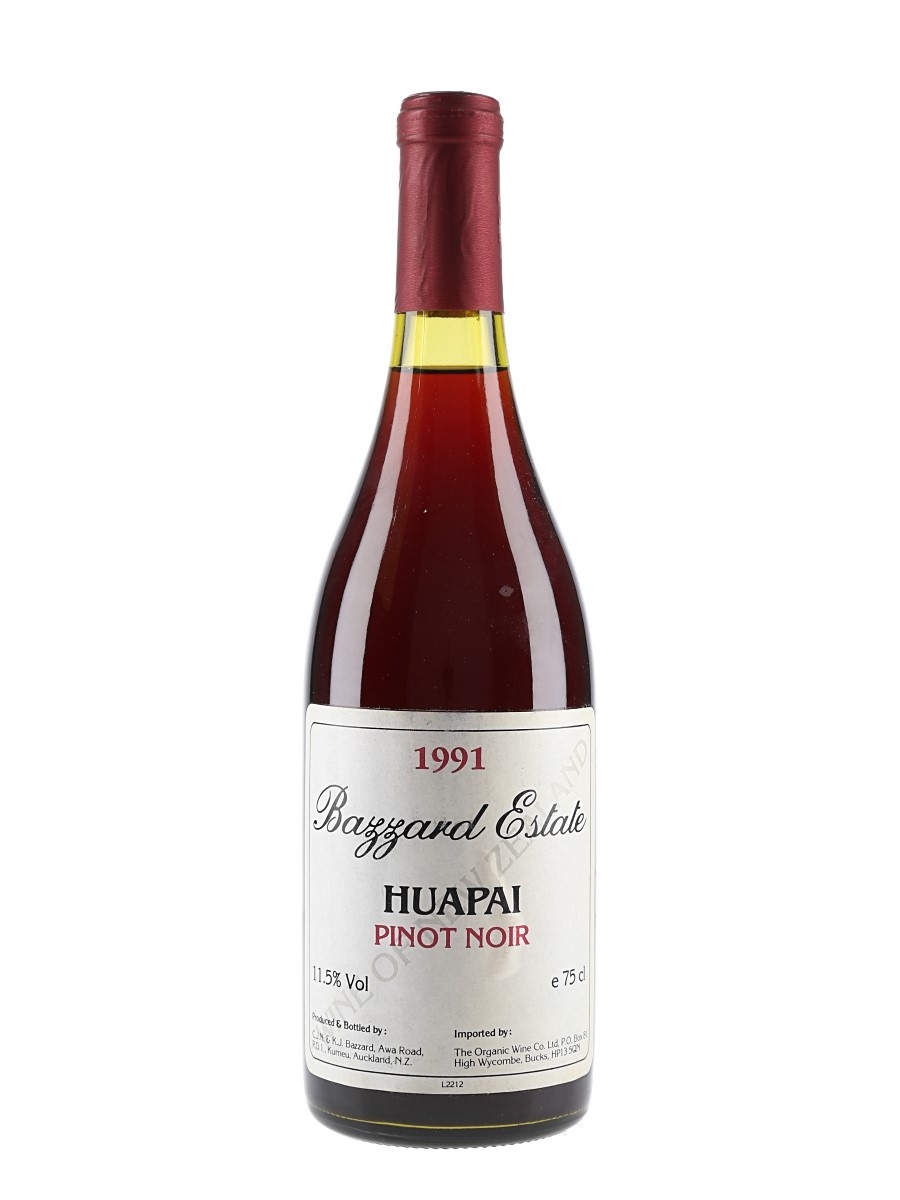Bazzard Estate Huapai Pinot Noir 1991 Kumeu, Auckland 75cl / 11.5%