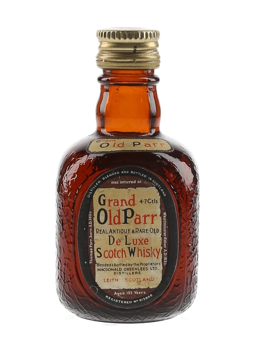 Grand Old Parr De Luxe Bottled 1960s 4.7cl