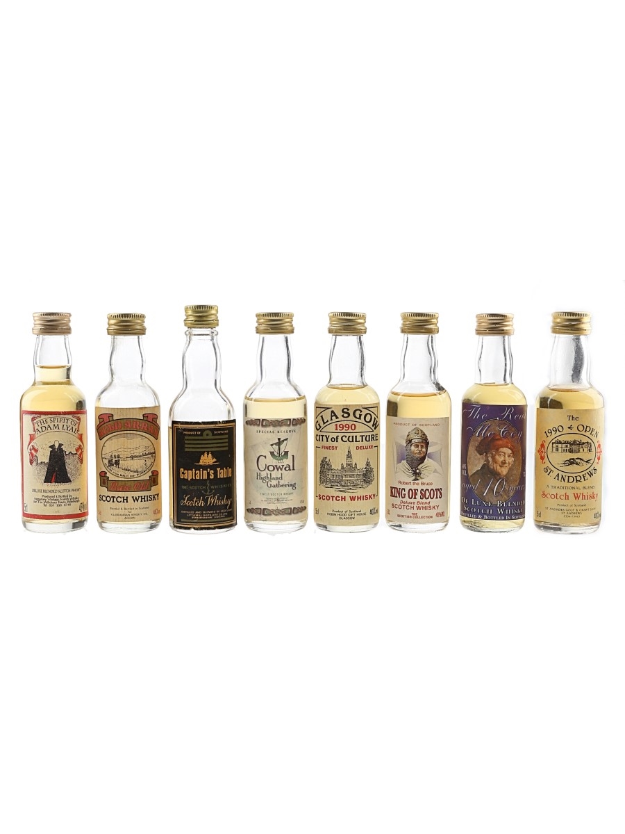 Assorted Blended Scotch Whisky Bottled 1980s-1990s 8 x 5cl / 40.3%