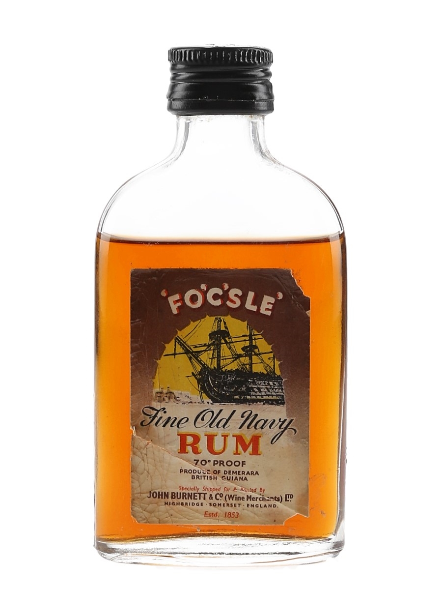 'Fo'C'Sle' Navy Rum Bottled 1970s 5cl / 40%
