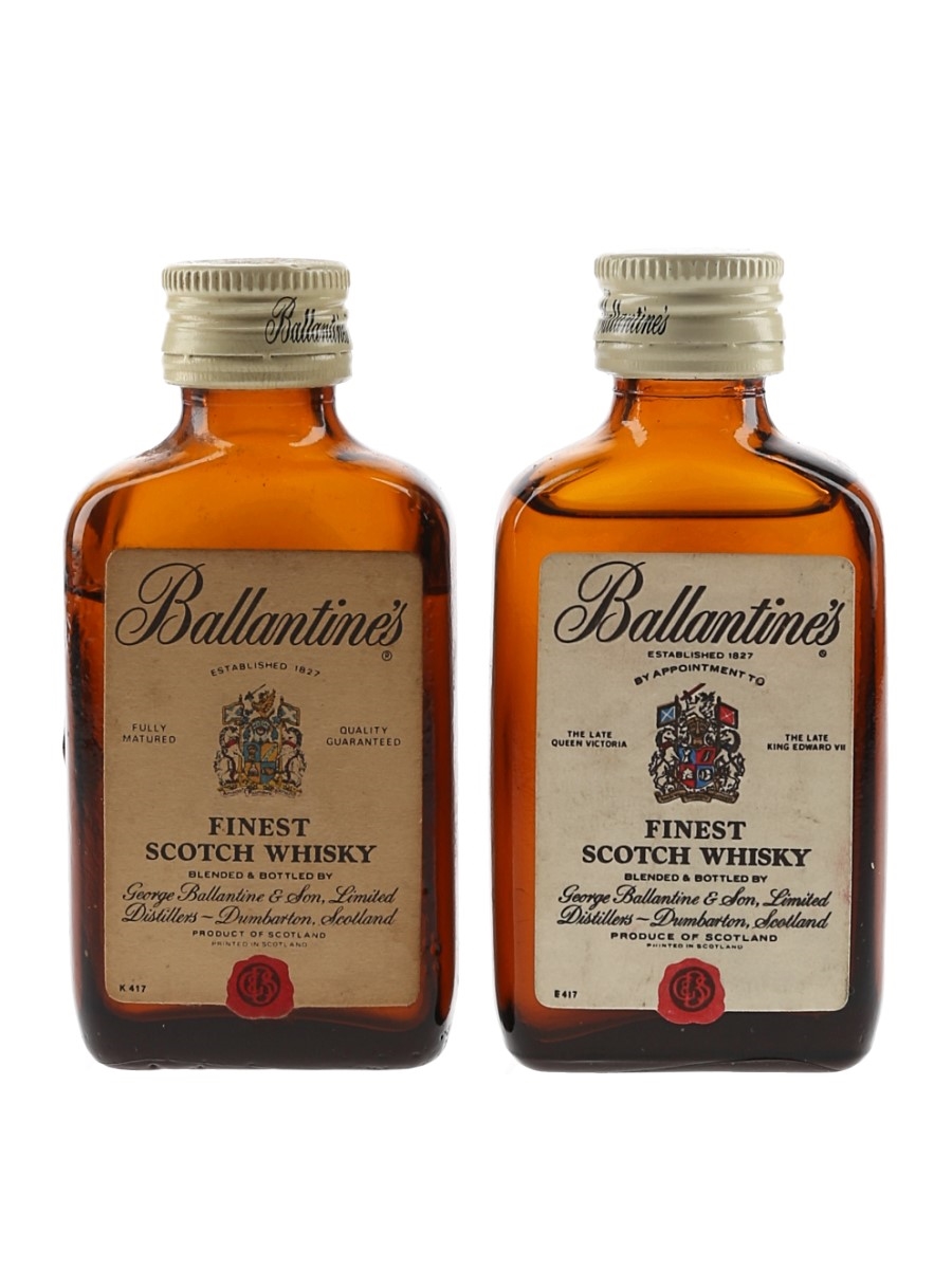 Ballantine's Finest Bottled 1980s 2 x 5cl