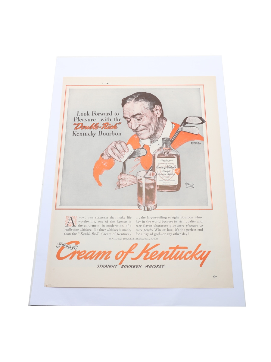 Cream of Kentucky Vintage Advertisements x 20 Dated 1930s-1940s - Norman Rockwell 