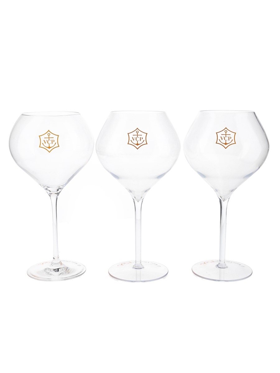 Veuve Clicquot Rich Champagne Glasses Plastic & Glass 3 x 23cm Tall