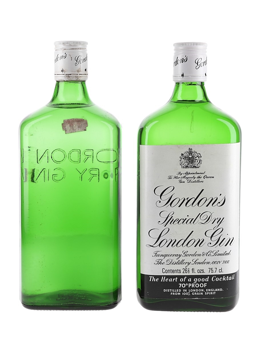 Gordon's Special Dry London Gin Bottled 1970s 2 x 75.7cl / 40%