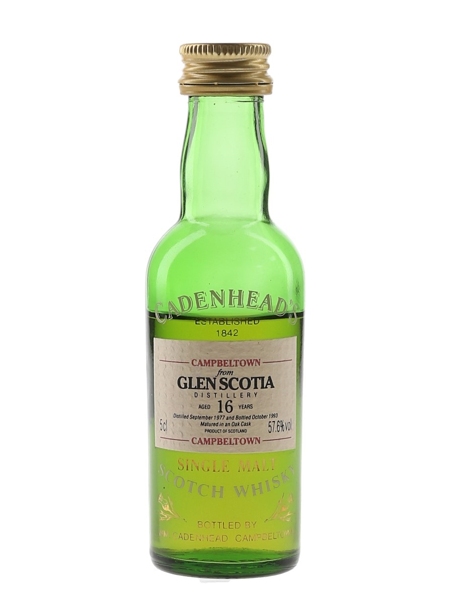 Glen Scotia 1977 16 Year Old Bottled 1993 - Cadenhead's 5cl / 57.6%